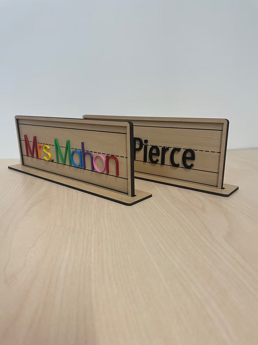 Teacher Name Paper Plaque