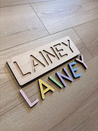 Child's Wooden Name Puzzle