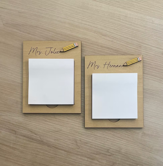 Teacher Sticky Note Pad Holder