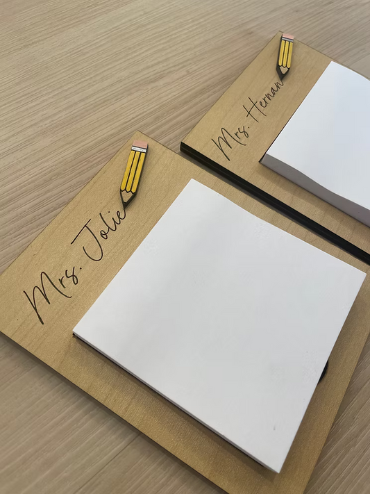 Teacher Sticky Note Pad Holder