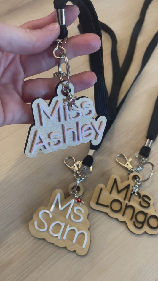 Teacher Name Lanyards
